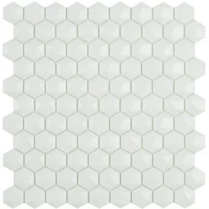 Hexagonal 3D Blanco Mate