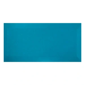 Unicolor 10x20 Biselado Aqua Blue