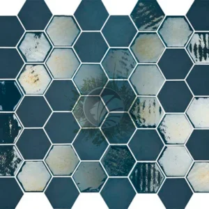 Mosaico Hexagonal Azul