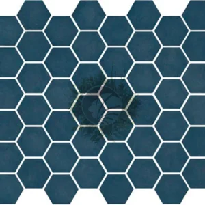 Mosaico Hexagonal Azul Mate