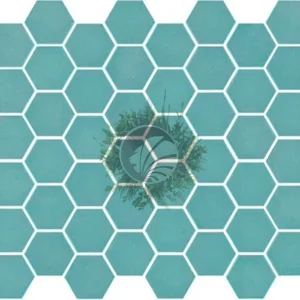 Mosaico Hexagonal Turquesa Mate
